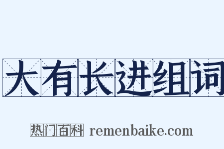 大有长进组词是什么意思的图片